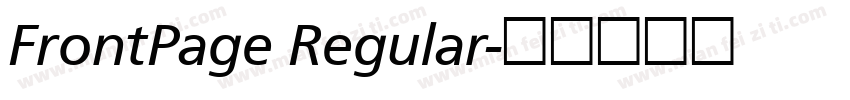 FrontPage Regular字体转换